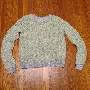 Abercrombie & Fitch Green Gray Knit Pullover Crew Neck Sweater Size M